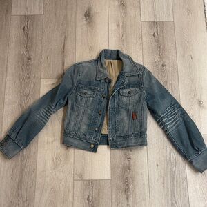 7 For All Mankind Faded Blue Denim Jacket